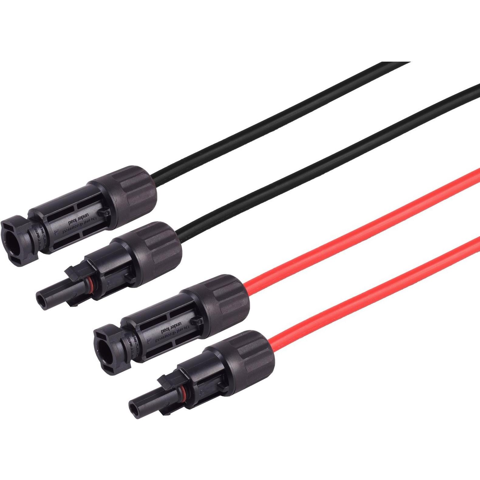 Shiverpeaks S/CONN maximum connectivity Verlängerung, 4mm², 2er Set rot/schwarz, 2m (2 m), Stromkabel