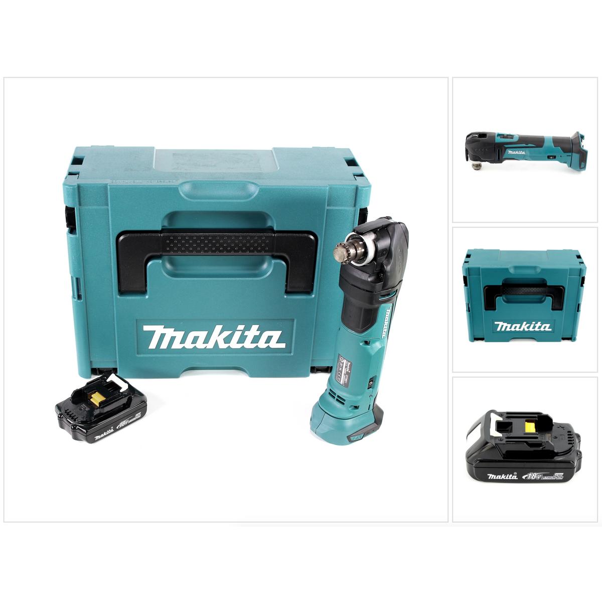 Makita, Elettroutensile multifunzionale, DTM 51 18V Utensile multifunzione a batteria in valigetta Makpac + 1x Batteria BL 1815 N 1,5
