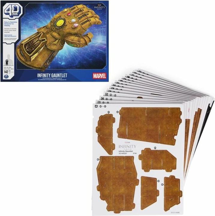 Actual product image Spin Master 4D BUILD - Puzzle 3D MARVEL - Maquette Avengers 142 Pièces - Gant de l'Infini Thanos Saga - Puzzle A (142 pieces)