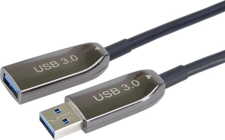 PremiumCord USB 3.0 prodlužovací optický AOC kabel A/Male - A/Female 10m (10 m, USB 3.2 Gen 1)