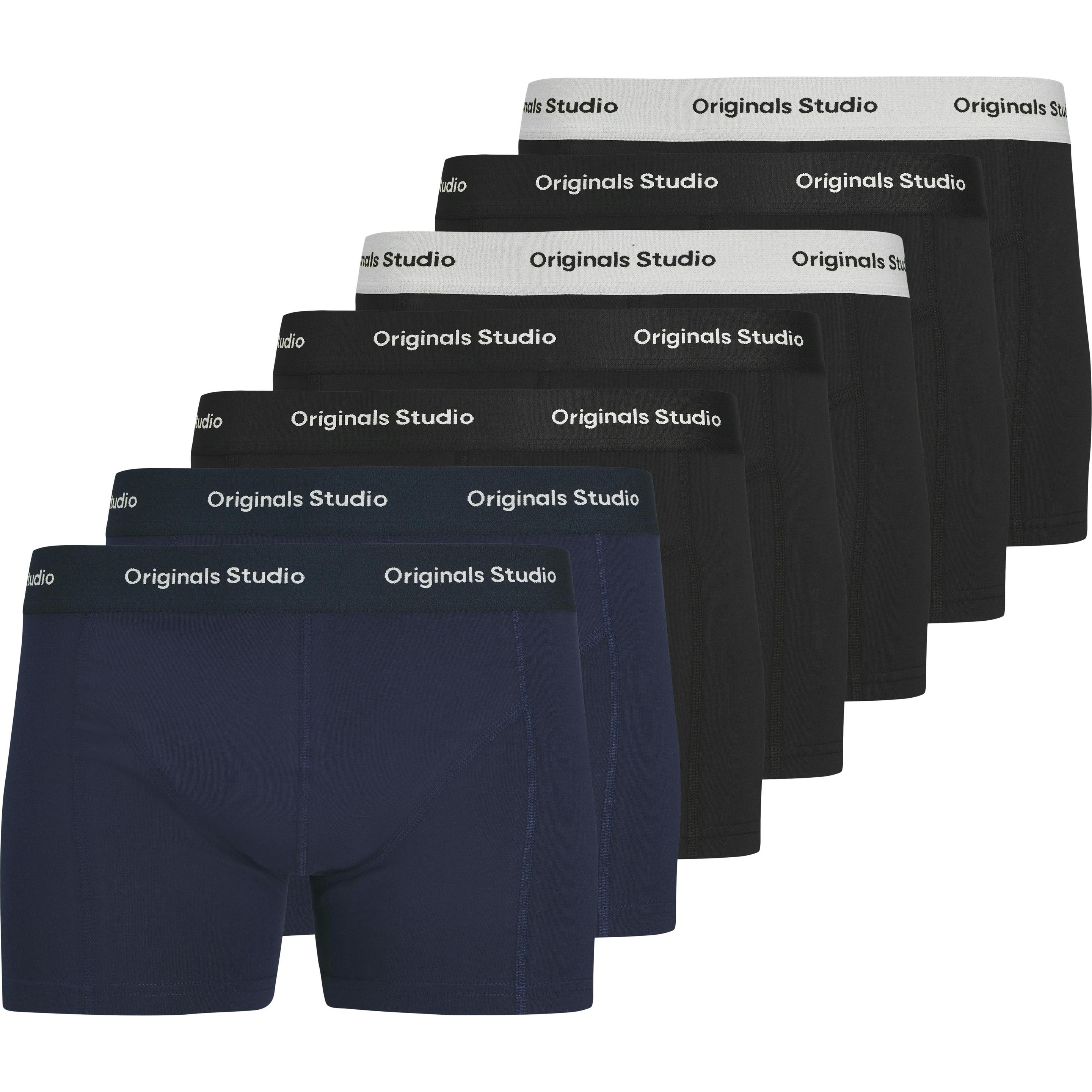 Jack & Jones, Herren, Unterhosen, 7er-pack Shorts Shorts, Blau, (L, 7er Pack)