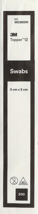 Actual product image Topper 12 NW Compresses 5x5cm non-sterile 200 pcs.