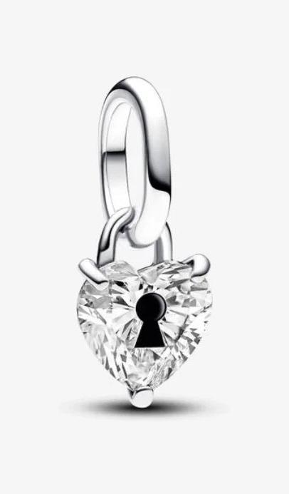 Image du produit Pandora ME Trou de serrure Coeur Mini (Argent massif, Émail)