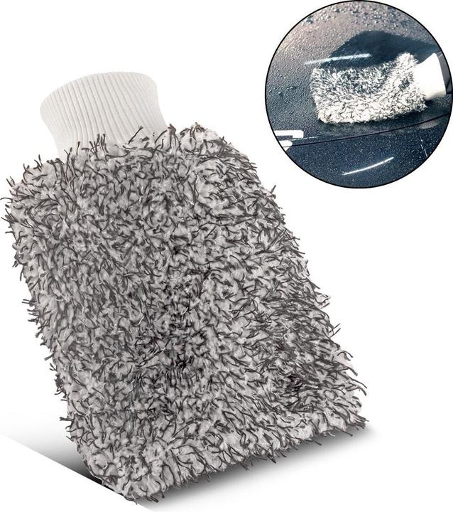 Produktbild Stahlwerk Autowaschhandschuh 5er Set Reinigungshandschuh Mikrofaser Schwamm