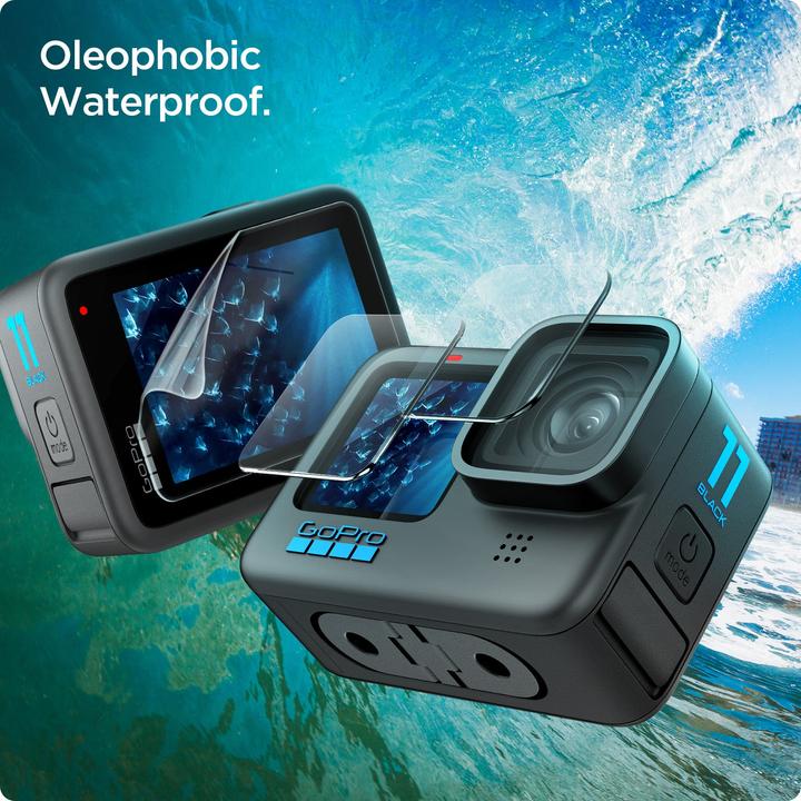 Actual product image Spigen GlasTR Slim + Film 2-Set - Zestaw szkieł i folii do GoPro Hero 12 / 11 / 10 / 9 (2 zestawy) (Hero 9, Hero 11, Hero 10, Hero 12)