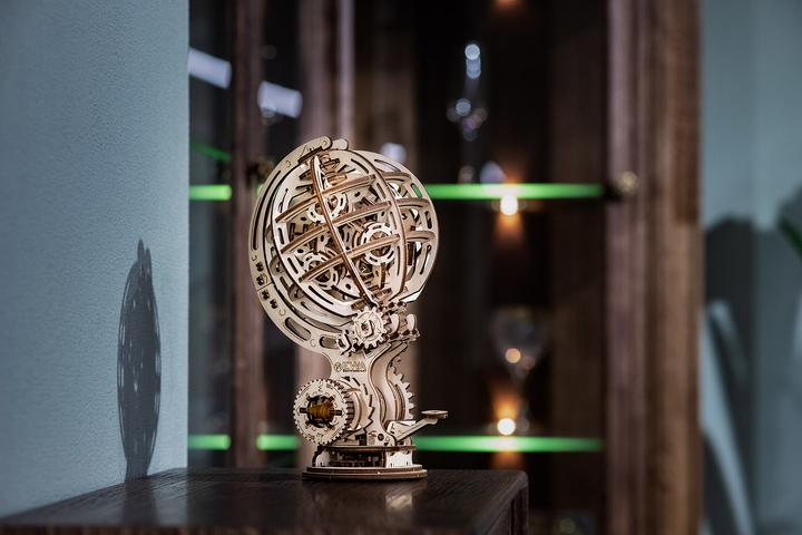 Actual product image Eco Wood Art Kinetic Globe - 3D wooden construction kit