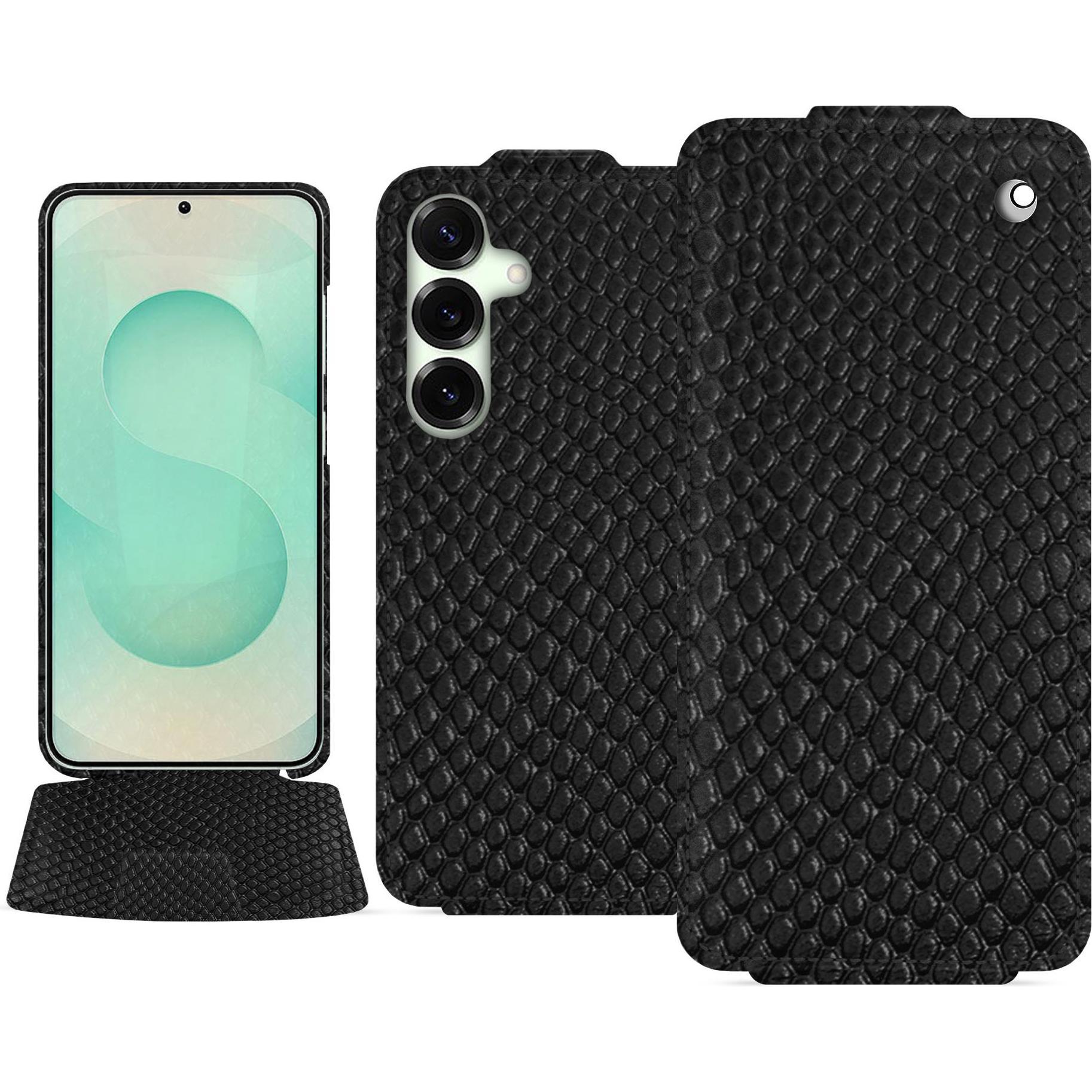 Noreve Lederschutzhülle vertikal (Samsung Galaxy S25+), Smartphone Hülle, Schwarz