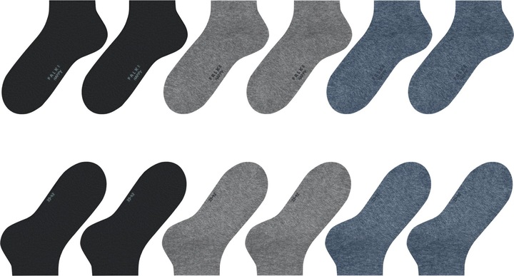 Falke Happy 6-Pack Herren Sneakersocken (6er Pack, 39 - 42)