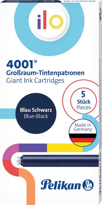 Produktbild Pelikan Tintenpatrone Ilo Blau/Schwarz (5 Stück, Schwarz, Blau)