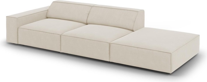 Actual product image Micadoni Right Velvet Sofa, "Jodie", 3 Seats, 262x102x70Made in Europe (4-seater, 2 person sofa, 3-seater)
