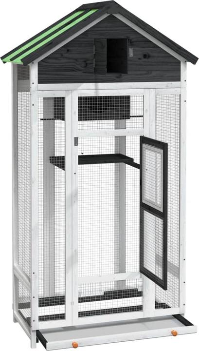 Image du produit VidaXL Voliere Braun 91,5x53x170 cm Massivholz Kiefer