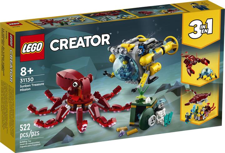 Produktbild LEGO Creator End-Of-Live Set Schatzsuche am Meeresgrund - 31130 NEU! Teile 522x (31130)
