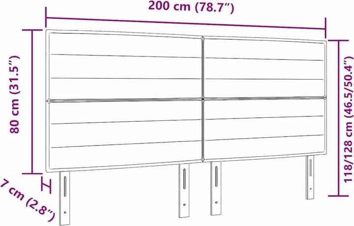 Produktbild VidaXL Kopfteil (200 x 7 x 128 cm)
