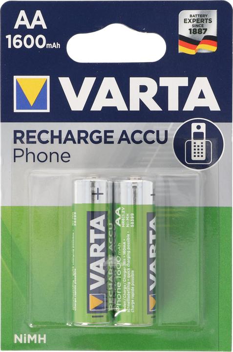 Produktbild Varta Recharge Accu Phone (2 Stk., AA, 1600 mAh)