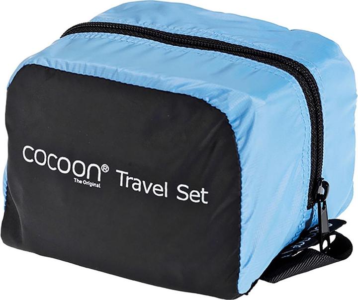 Actual product image Cocoon Travel set light blue/black (Head & neck pillow)
