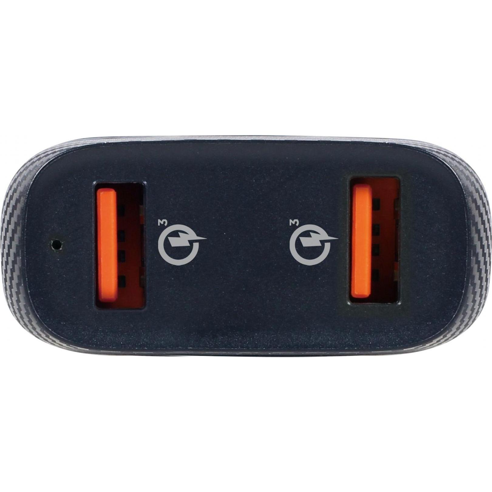 Thumbnail - Gembird TA-U2QC3-CAR-01 Ladegerät für Mobilgeräte Schwarz Auto, Auto Adapter, Schwarz