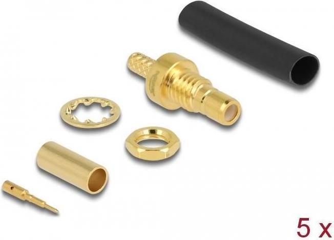 Produktbild Delock SMB Buchse zum Crimpen RG-174/RG-316 mit passendem Schrumpfschlauch (Stecker und Verbinder)