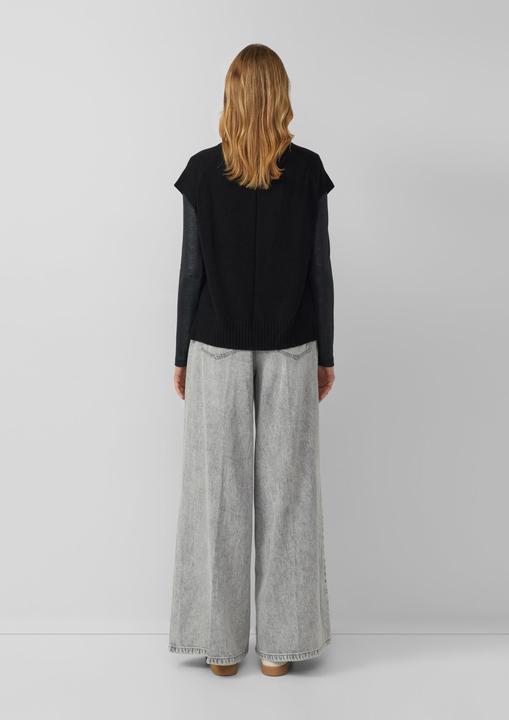 Produktbild s.Oliver Strickpullunder Strickpullunder im Relaxed Fit mit Seitenschlitz (36)