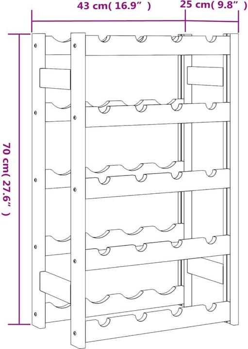 Produktbild vidaXL Baila (43 x 25 x 70 cm, 20 Fl.)