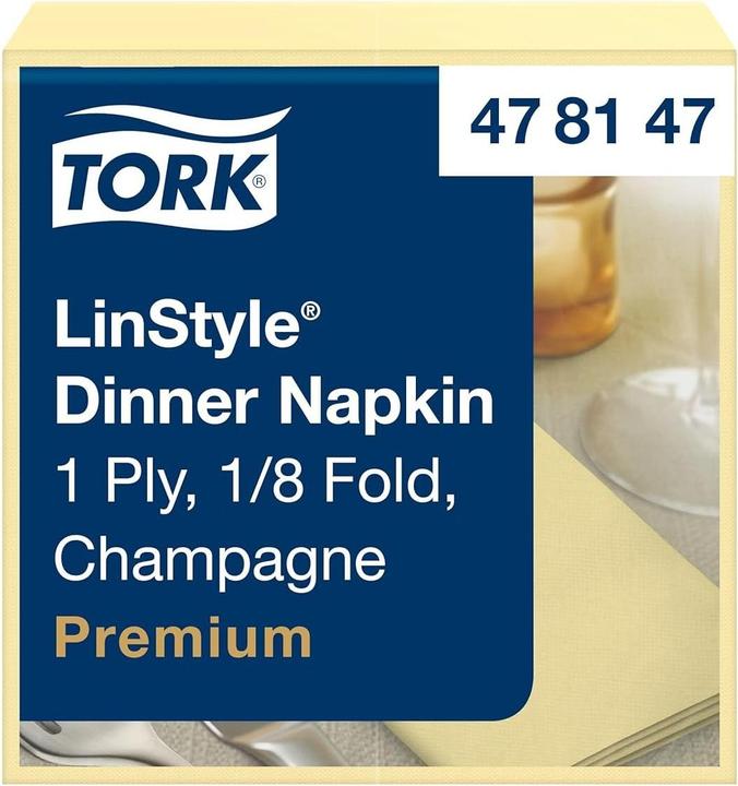 Tork LinStyle 478147 Champagne Dinner Napkin 18Ply 40 x 39 cm 12 x 50 Napkins (50 pcs., 39 x 40 cm)