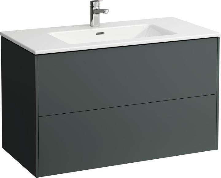 Immagine prodotto Laufen Pro S Set Base 1000, lavabo, 1 foro per rubinetto, troppopieno, incluso mobiletto, 2 cassetti