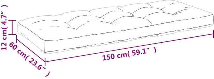 Actual product image vidaXL 10-piece garden lounge set with cushions (150 x 60 x 12 cm)