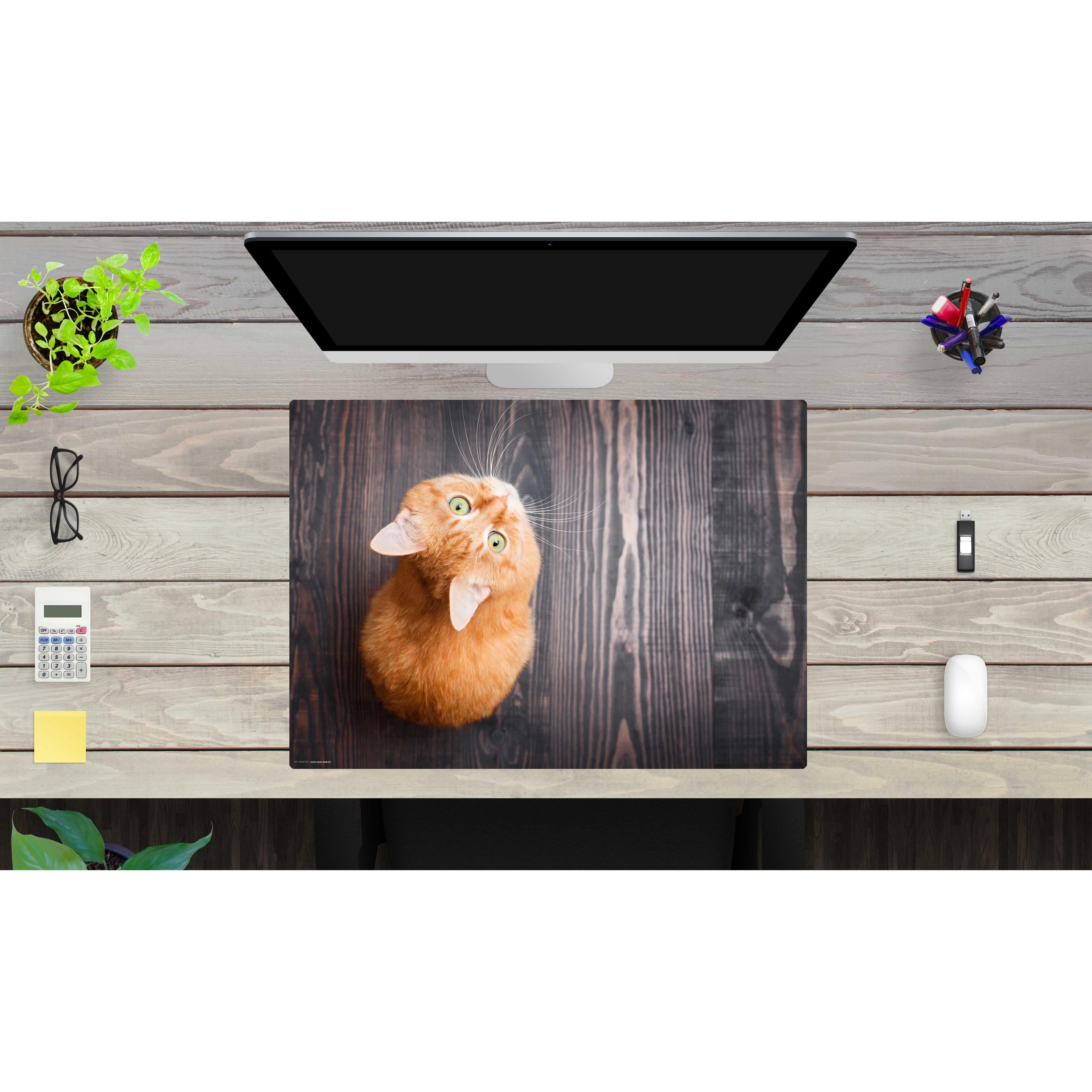 Thumbnail - CoverYourDesk, Unterlage, Schreibtischunterlage Orange Katze