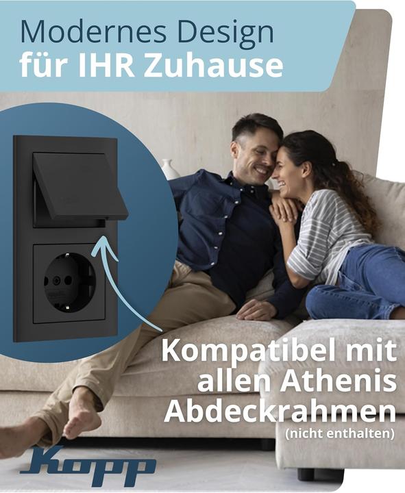Actual product image Kopp 1 unit Insert socket outlet ATHENIS anthracite 940115086