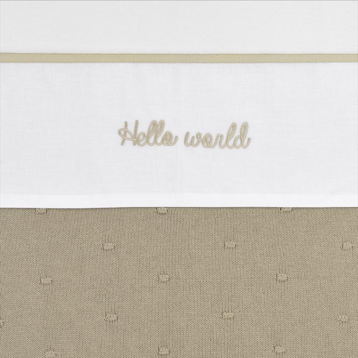Actual product image Meyco Bed sheet Hello World sand (100 x 75 cm)