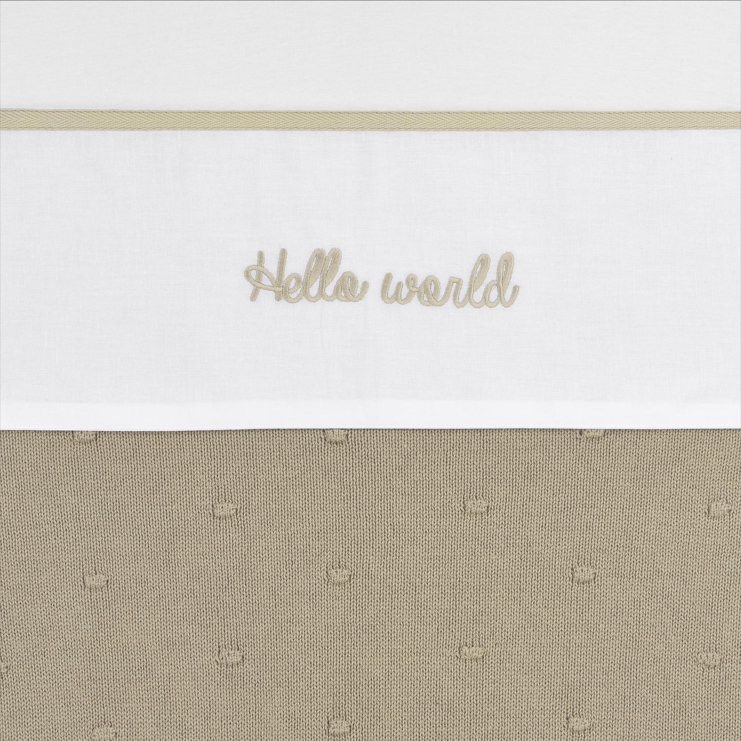 Thumbnail - Meyco, Babyduvet, Bettlaken Hello World sand