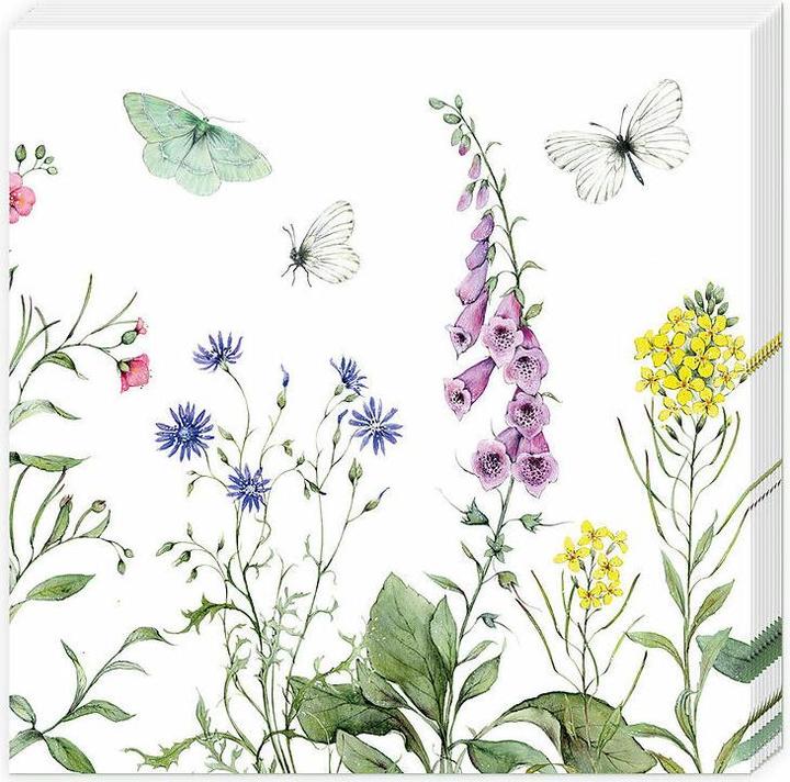 Produktbild Cocktailserviette. Wildblumen