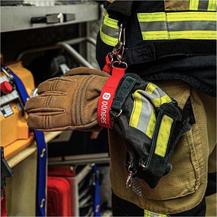 Actual product image Dönges Glove holder with Velcro fastener and carabiner, 30 cm