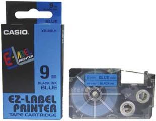 Produktbild Casio XR-9BU1, 9mm schwarz auf blau, 8 Meter (0.90 cm, Blau)