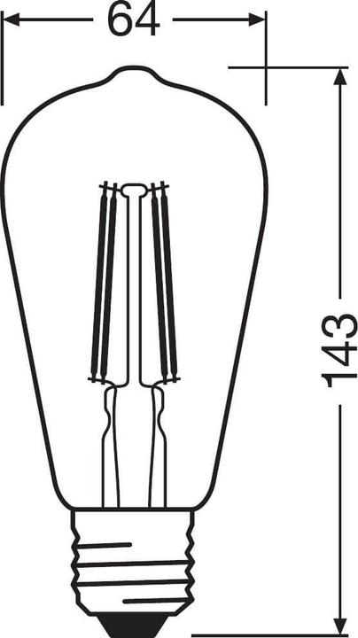 Image du produit Ledvance transparent (E27, 6 W, 806 lm, 1 x, E)