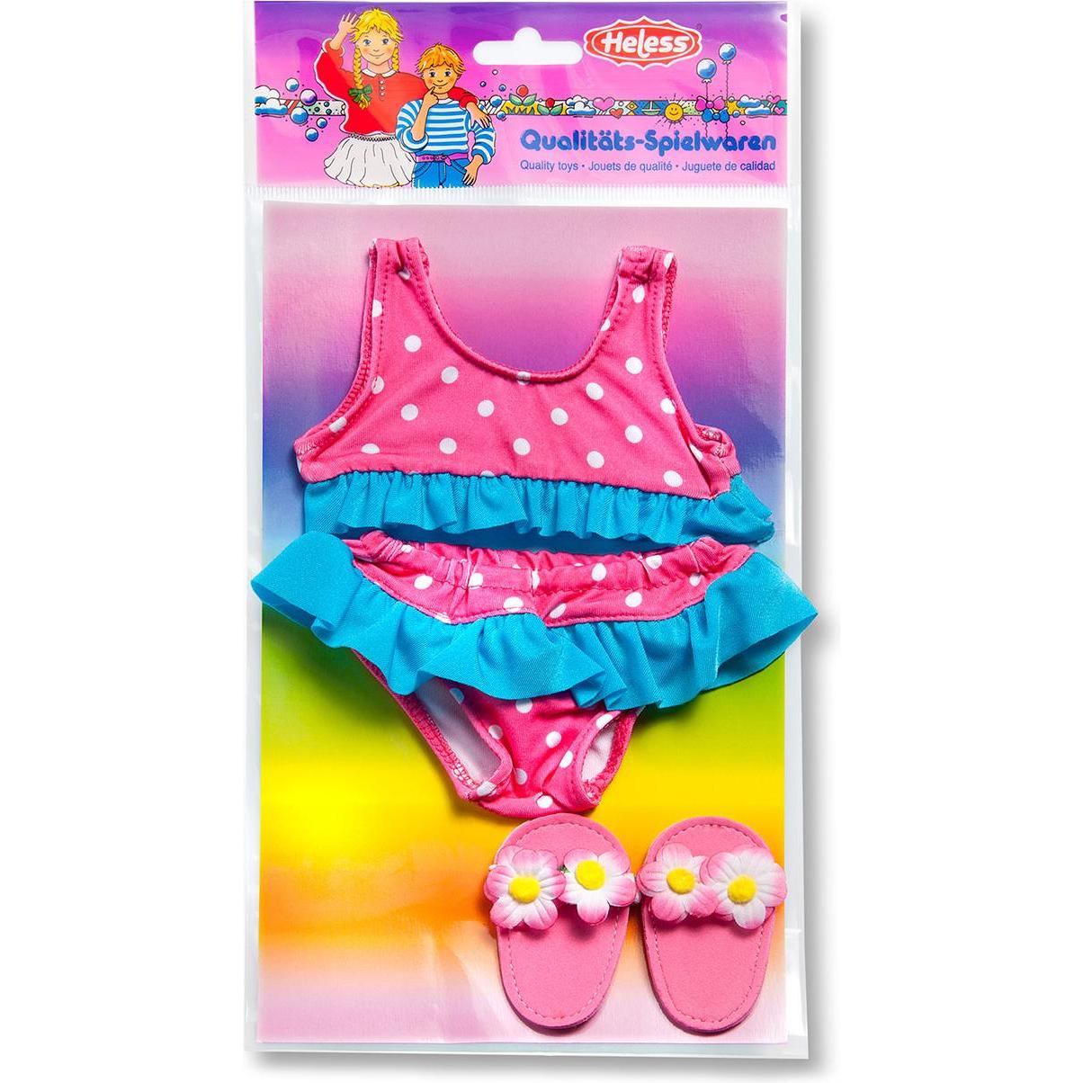 Heless Puppen-Bikini mit Pantoffeln