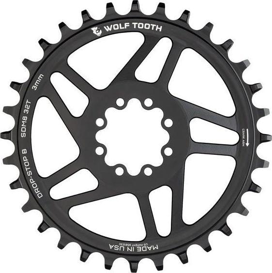 Wolf Tooth SRAM 8-bolt Direct Mount Kettenblatt, Boost 55mm/Offset 3mm, 30 Z., Drop-Stop B, black (30)