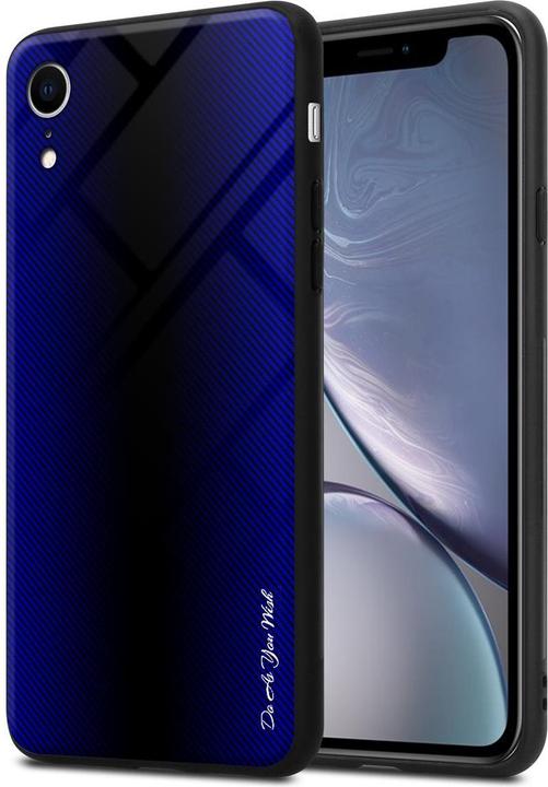 Actual product image Cadorabo TPU Striped Glass Cover (Apple iPhone XR)