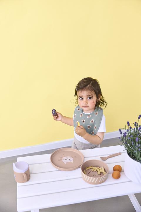 Actual product image Lässig Kinderteller Tiny Team Cat 1 Stück, Braun