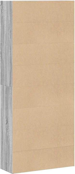 Produktbild vidaXL Bücherregal Bücherschrank Standregal Raumteiler Grau Sonoma Holzwerkstoff (80 x 30 x 189 cm)
