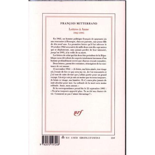 Thumbnail - Lettres à Anne: 1962-1995, Belletristik von Mitterrand François