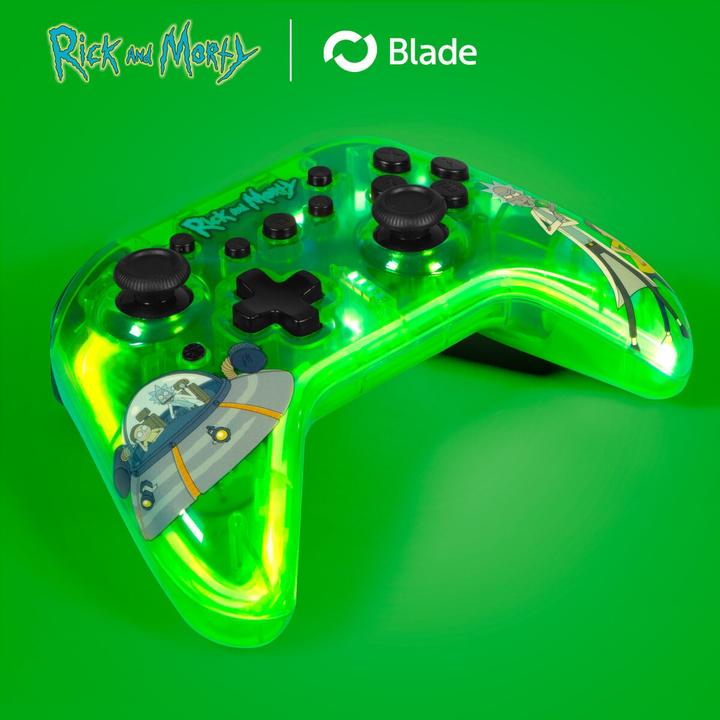 Actual product image Blade Controller Rick und Morty wireless Switch (PC, Switch, Switch Lite)