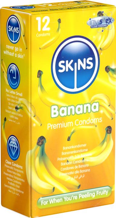 Produktbild Skins Bangin' Banana» 12 Kondome mit feinem Bananenaroma - ohne Latexgeruch (12 Stk.)