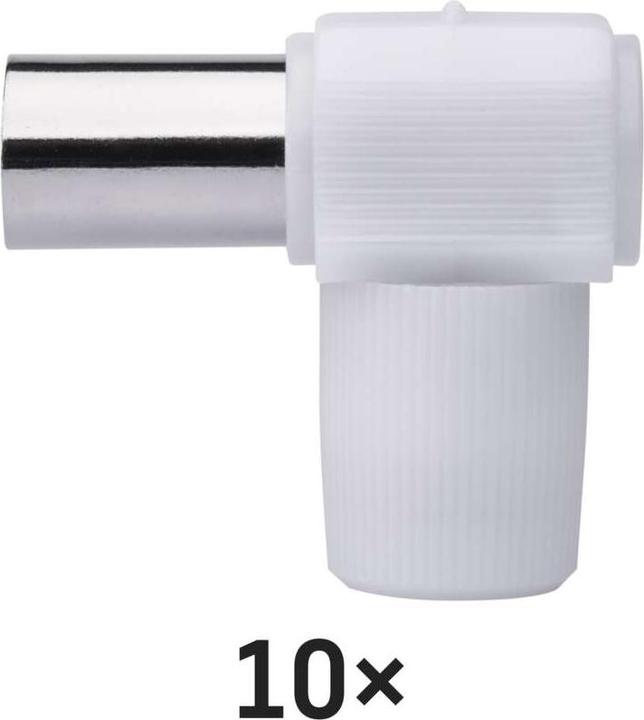 Actual product image Emos IEC socket, angled screw type, 10 pcs. (Antenna cable)