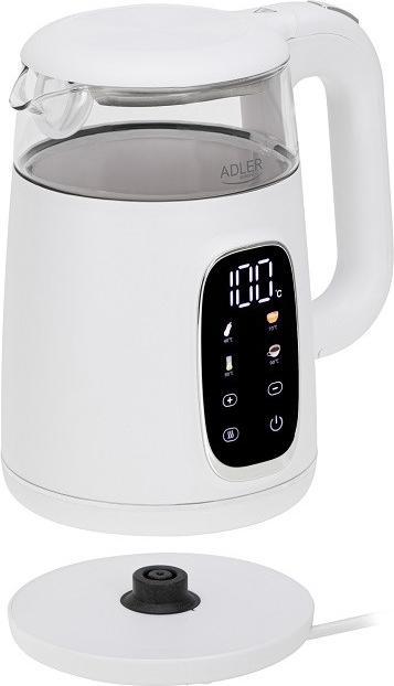 Produktbild Adler AD 1305 elektrischer Wasserkocher weiss/silbern (1.70 l)