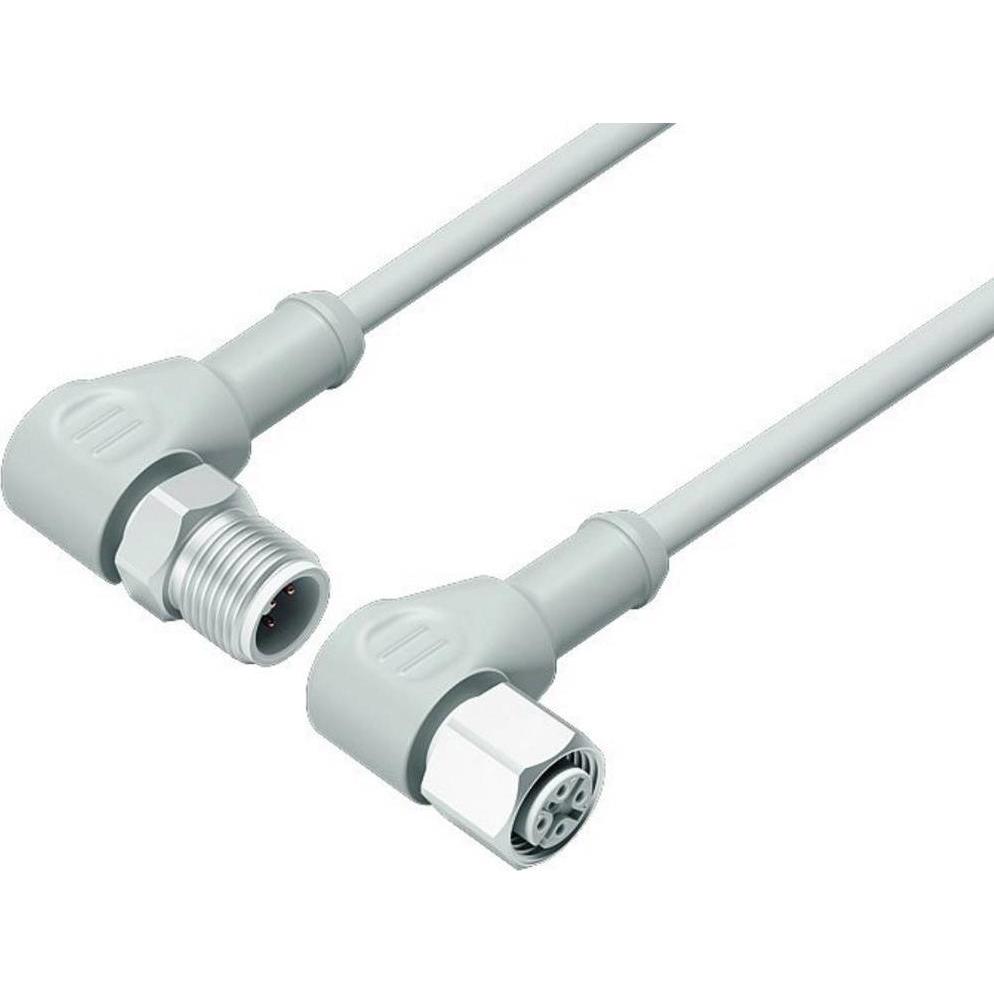 Schubiger Binder 77 3734 3727 40404-0500 Sensor-/Aktor-Anschlussleitung M12 1 St., Elektronikkabel + Stecker, Grau