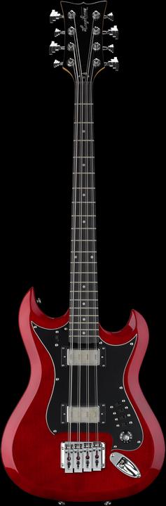 Image du produit Hagstrom Guitare basse, H8II, Wild Cherry Transparent, 8 cordes (Guitare électrique)