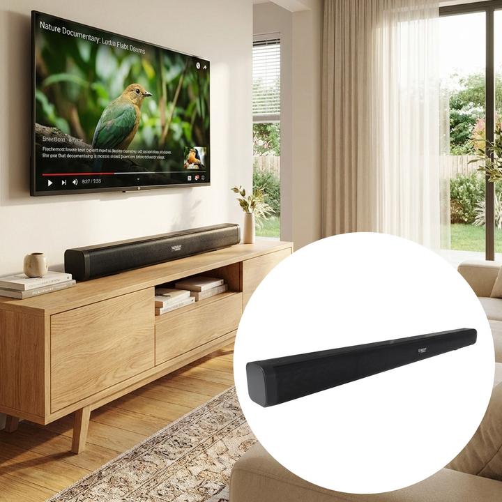 Produktbild Technaxx Bluetooth Stereo Soundbar, HDMI-ARC, Opt-in, Aux-in, 30W (30 W, 2.0 Kanal)