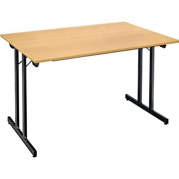 Bisley, Schreibtisch, Klapptisch BxHXT 1200x740x700mm 19mm buche/schwarz