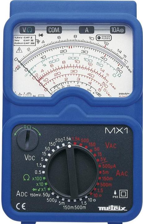 Produktbild Metrix Hand-Multimeter analog MX1 Kal (CAT II 1000V, CAT III 600V)