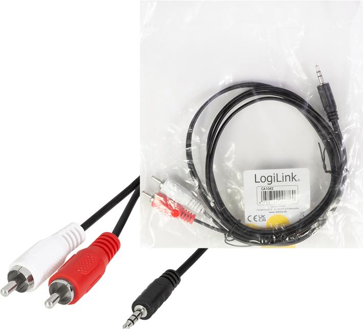 Image du produit LogiLink Câble de connexion (1.50 m, Jack 3,5 mm (AUX), RCA)